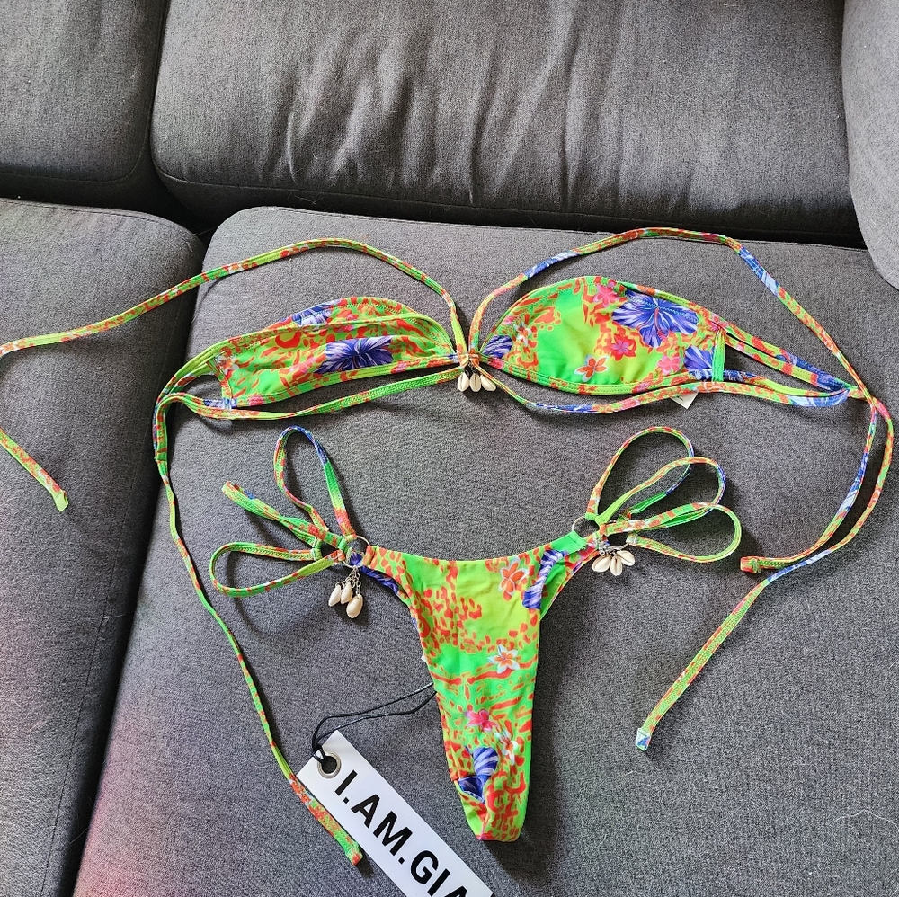 I.AM.GIA Tropical Green Bikini Set